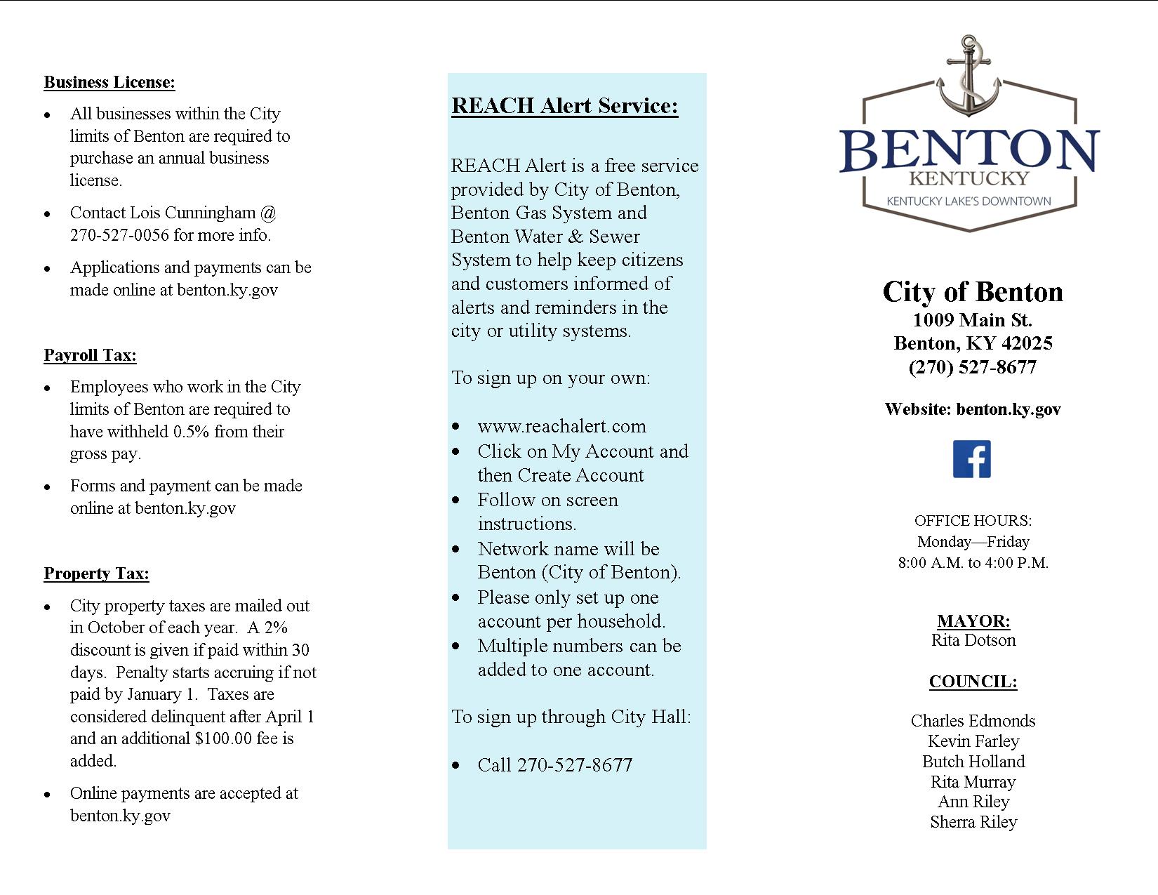 to Benton, KY City of Benton